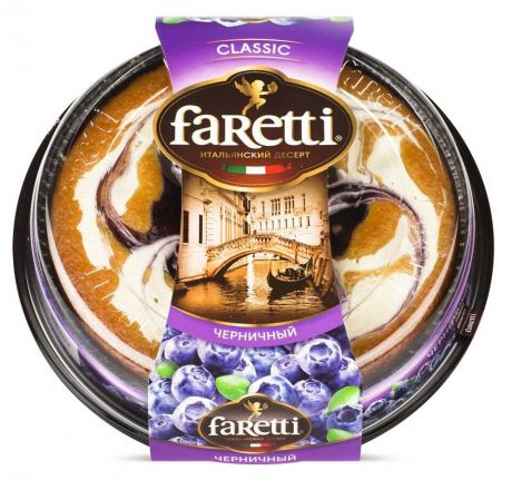 Торт бисквитный Faretti черника, 400 г
