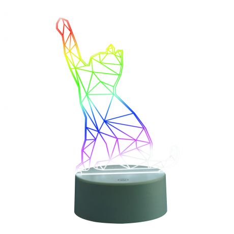 Светильник декоративный Uniel «Кошка 3D», цвет света RGB, на батарейках