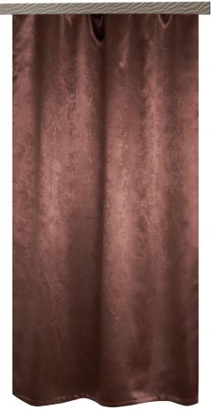 Штора блэкаут на ленте со скрытыми петлями 135х260 см цвет коричневый