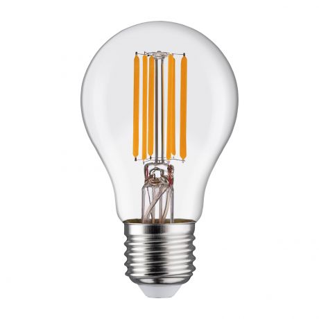 Лампа светодиодная филаментная Lexman E27 220 В 11 Вт груша прозрачная 1521 лм, тёплый белый свет