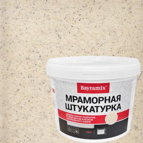 Штукатурка мраморная Bayramix «Magnolia White-N» 15 кг