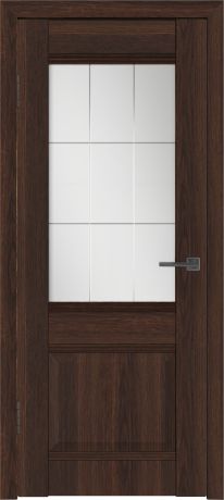 Дверь межкомнатная остекленная с замком и петлями в комплекте Классик 2 60x200 см ПВХ цвет каштан