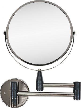 Зеркало настенное двустороннее Ø17 см цвет чёрный