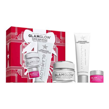 GlamGlow CLEAR SKIN IN 3, 2, 1 Набор средств по уходу для здорового сияния кожи