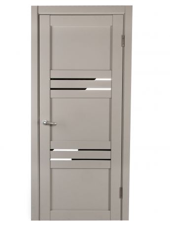 Дверь межкомнатная с фурнитурой Астерия 90х200 см, Hardflex, цвет серый жемчуг