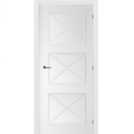 Дверь межкомнатная Камелия 70х200 см, цвет белый, с фурнитурой