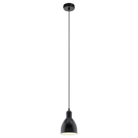 Светильник подвесной Eglo «Priddy» 1 лампа, 3 м², цвет чёрный