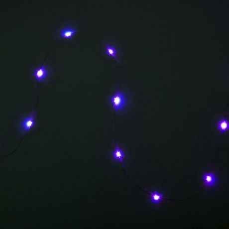 Электрогирлянда комнатная «Роса» 5 м 50 LED фиолетовый на батарейках