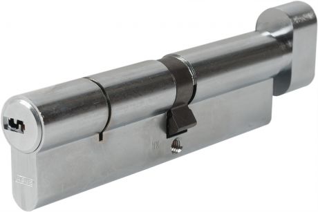 Цилиндр Abus KD6N Z60/K50, 60x50 мм, ключ/вертушка, цвет никель