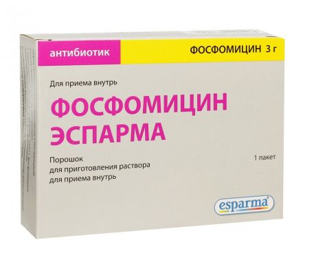 фосфомицин эспарма порошок 3 г 1 пакет
