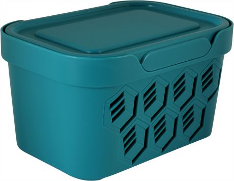 Ящик Deluxe, 189х110x132 мм, 1.9 л, полипропилен, цвет голубой