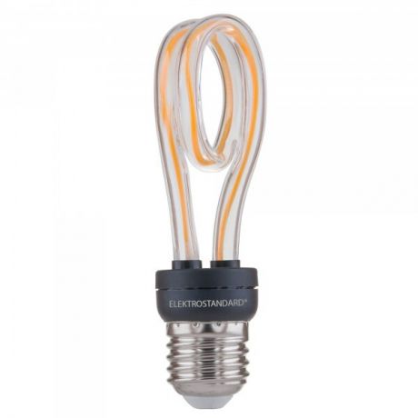 Лампа светодиодная филаментная Elektrostandard E27, 4 Вт, спираль декоративная прозрачная 220 лм, теплый белый свет