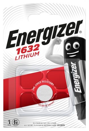 Батарейка литиевая Energizer CR1632, 1 шт.