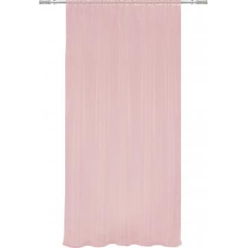 Тюль на ленте, 140x260 см, однотон, цвет розовый