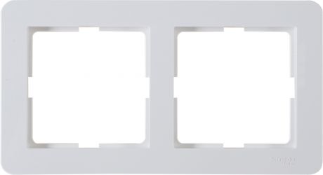 Рамка для розеток и выключателей Schneider Electric W59 Deco 2 поста, цвет белый