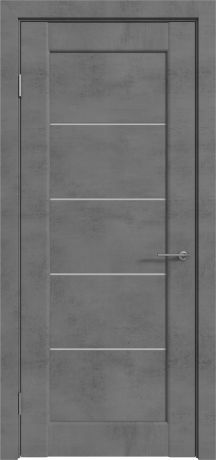Дверь межкомнатная остекленная Сохо 70x200 см ПВХ цвет лофт темный с фурнитурой