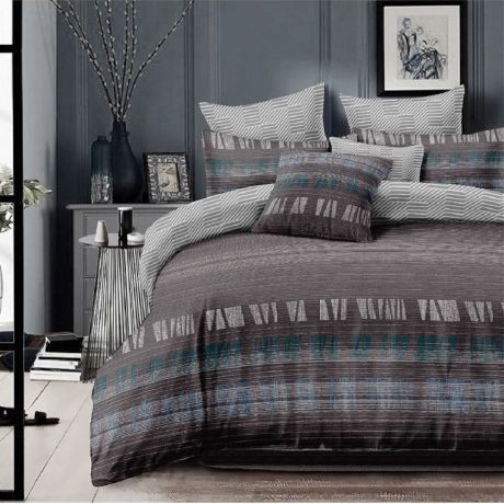 Комплект постельного белья Cottonika Insight life 2-спальный, размер: простыня 200х220см, пододеяльник 175х215см,наволочка 70х70см 2шт, сатин
