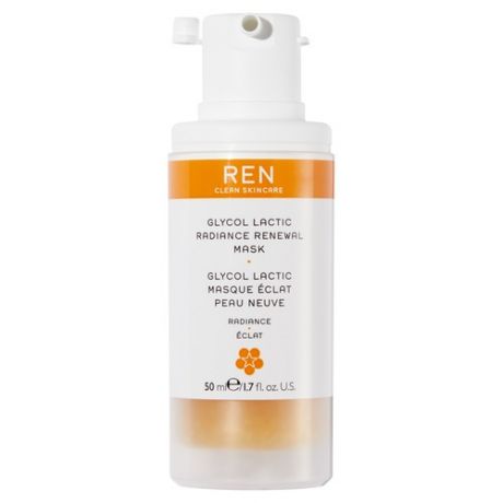 REN Clean Skincare RADIANCE Отшелушивающая маска для лица с молочной кислотой Мгновенное сияние