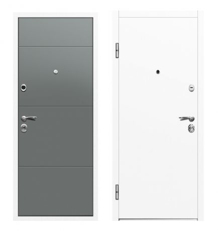Дверь входная металлическая покрытие эмаль Urban 870 мм левая, цвет белый
