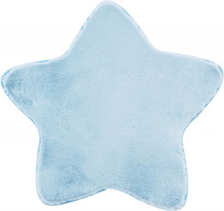 Коврик-звезда из искусственного меха 80х80 см, цвет голубой