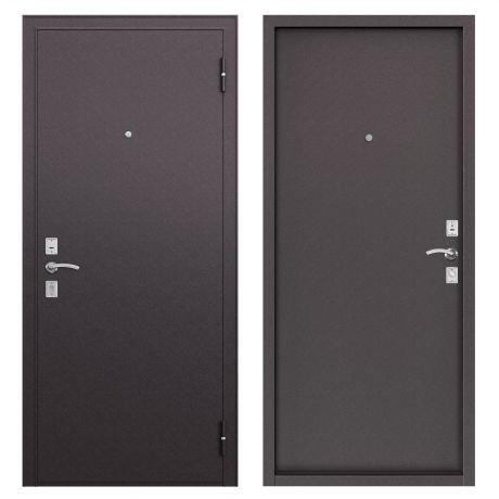 Дверь металлическая Стеф Блок, 860 мм, правая, цвет коричневый