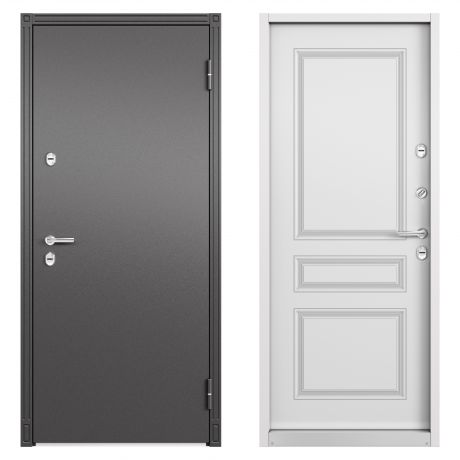 Дверь входная металлическая Термо С-2 эмаль, Стелла 880 мм, левая, цвет белый