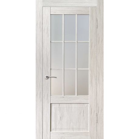 Дверь межкомнатная остеклённая Амелия 70х200 см с фурнитурой, ПВХ, цвет рустик серый