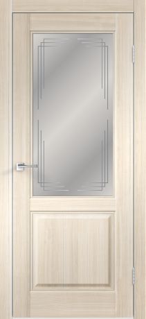 Дверь межкомнатная остеклённая Вилла 2Р 70х200 см с фурнитурой, ПВХ, цвет японский ясень
