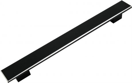Ручка-скоба мебельная S-4130 192 мм, цвет матовый черный