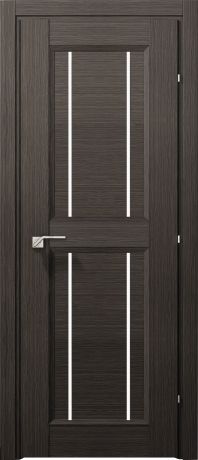 Дверь межкомнатная остеклённая с замком в комплекте Саратога 60x200 см ламинация цвет чёрный дуб