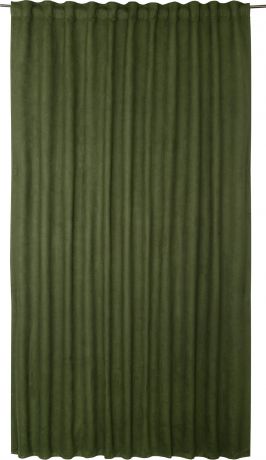 Штора на ленте со скрытыми петлями Манчестер Forest, 200x280 см, цвет тёмно-зелёный