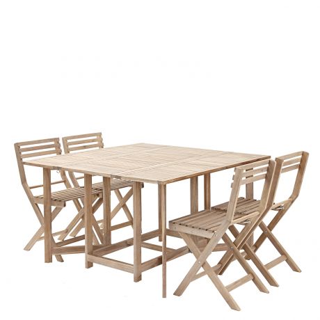 Набор садовой мебели Naterial Origami складной акация: стол и 4 стула