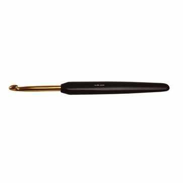 Инструмент для вязания Knit Pro 30805 Крючок алюминиевый 4.0 mm с черной ручкой (золотой наконечник) KnitPro