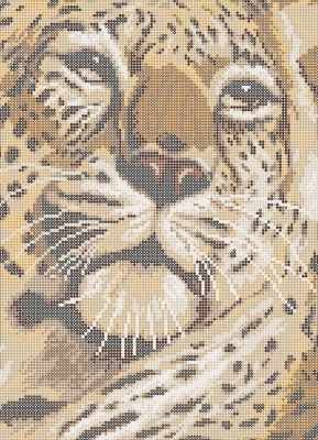 Основа для вышивания с нанесенным рисунком Матрёшкина КАЮ4018 Леопард - схема для вышивания (Матрёшкина)