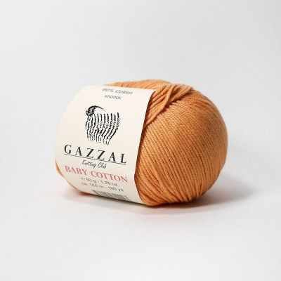 Пряжа GAZZAL Пряжа GAZZAL Baby Cotton Gazzal Цвет.3465 Терракот