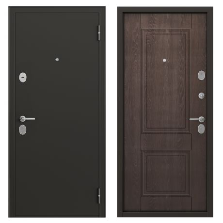 Дверь металлическая Ферн, 860 мм, правая, цвет дуб шоколад