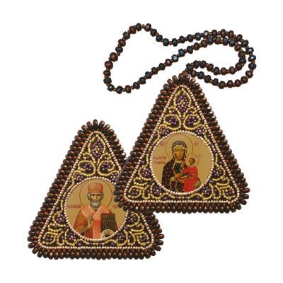 Набор для вышивания иконы Nova Sloboda ТР1035 Богородица Одигитрия и Св.Николай Чудотворец