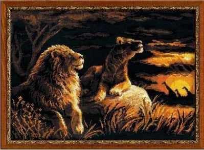 Набор для вышивания Риолис (Сотвори Сама) 1142 "Львы в саванне"