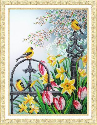 Набор для вышивания иконы Палитра Б1296 Цветы весны (Паутинка)