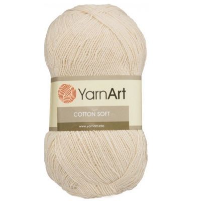 Пряжа YarnArt Пряжа YarnArt Cotton Soft Цвет.05 Кремовый