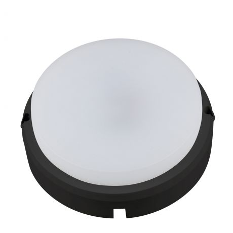 Светильник ЖКХ светодиодный Volpe 12 Вт IP65 с датчиком движения и света, накладной, круг, цвет чёрный