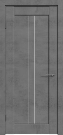 Дверь межкомнатная остекленная с замком и петлями в комплекте Сиэтл 70x200 см ПВХ цвет лофт темный