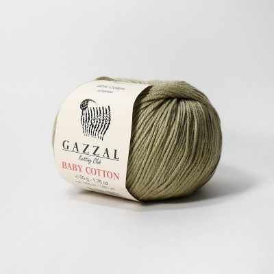 Пряжа GAZZAL Пряжа GAZZAL Baby Cotton Gazzal Цвет.3464 Болотный