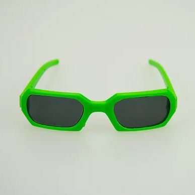 Заготовки и материалы для изготовления игрушки Pugovka Doll Очки солнечные прямоуголные, зеленые