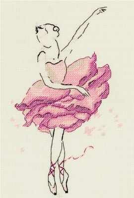 Набор для вышивания Panna C-7072 "Балерина. Роза"