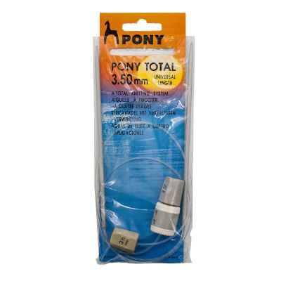 Инструмент для вязания PONY 54607 Спицы прямые гибкие 3,50 мм/ 49 см, алюминий, со счетчиком петель, 2 шт PONY