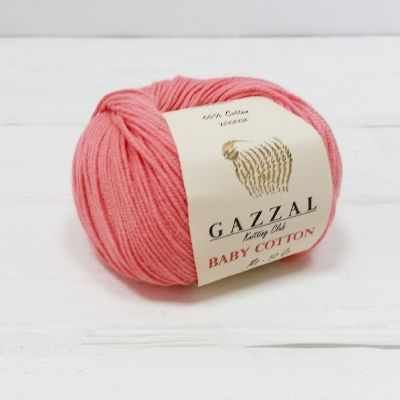 Пряжа GAZZAL Пряжа GAZZAL Baby Cotton Gazzal Цвет.3435 Коралл