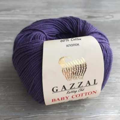 Пряжа GAZZAL Пряжа GAZZAL Baby Cotton Gazzal Цвет.3440 Фиолетовый