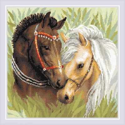 Набор для вышивания Риолис (Сотвори Сама) Алмазная вышивка АМ0039 "Пара лошадей"