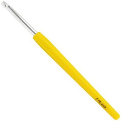 Инструмент для вязания LANA GROSSA Крючок с мягкой цветной ручкой, 15 см, № 5.0 - Lana Grossa